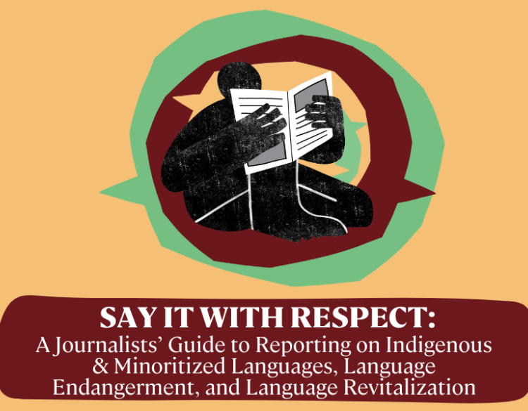 Illustration of an abstract person reading a newspaper in front of red, yellow, and green speech bubbles