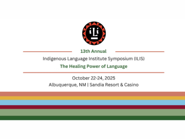 ILI logo with conference title, and orange, blue, red, and green stripes below