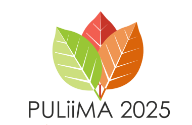 Puliima conference logo: three green, red, and orange leaves, with "PULiiMA 2025" at the bottom.