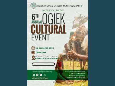 Flyer for Ogiek Cultural Celebration