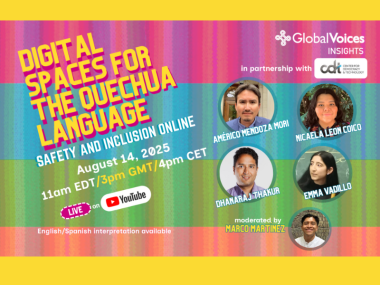 Flyer with photos of panelists