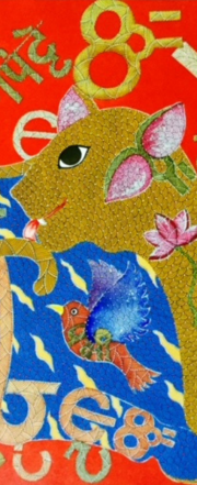 A painting of a tiger by Venkat Shyam