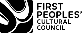 Logo of First Peoples' Cultural Council: An abstract formline image with the organization name to the right